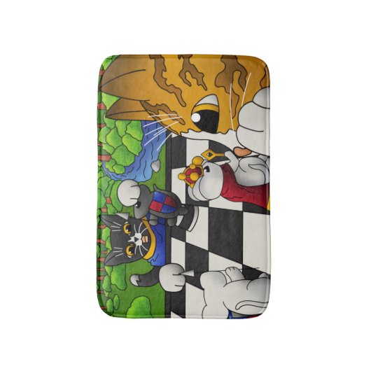 Schachkatzen im Park Badematte (Vorderseite Vertikal)