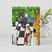 Schachkatzen im Park Karte (Stehend Vorderseite)