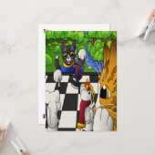 Schachkatzen im Park Karte (Vorderseite/Rückseite Beispiel)