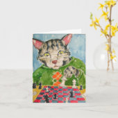 Schachkatzenkarte Karte (Gelbe Blume)