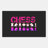 Schachkissen Rechteckiger Aufkleber (Vorderseite)