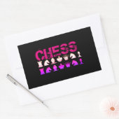 Schachkissen Rechteckiger Aufkleber (Umschlag)