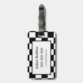 Schachklub Individuelle Name Gepäckanhänger (Rückseite vertikal)