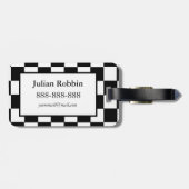 Schachklub Individuelle Name Gepäckanhänger (Rückseite horizontal)