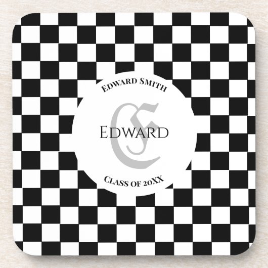 Schachklub Individuelle Name Getränkeuntersetzer (Vorderseite)