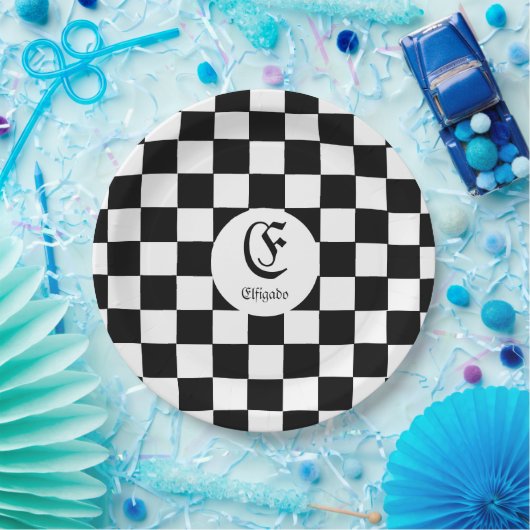 Schachklub Individuelle Name Pappteller (Party)