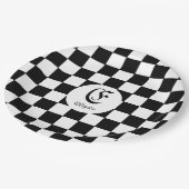 Schachklub Individuelle Name Pappteller (Schrägansicht)