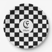 Schachklub Individuelle Name Pappteller (Vorderseite)