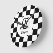 Schachklub Individuelle Name Runde Wanduhr (Winkel)