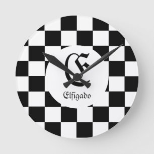 Schachklub Individuelle Name Runde Wanduhr
