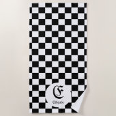 Schachklub Individuelle Name Strandtuch (Vorderseite)