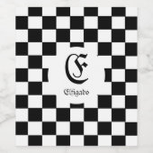 Schachklub Individuelle Name Weinetikett (Einzelnes Label)