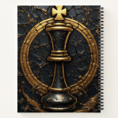 Schachkönig-Design in Schwarz-Gold ♜ Notizblock (Rückseite)