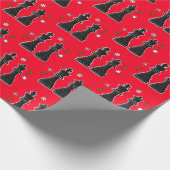 Schachkönig und Königin zu Weihnachts Geschenkpapier (Ecke)