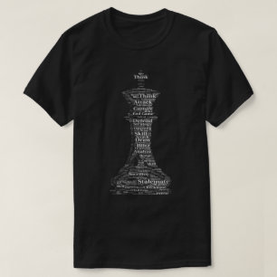 Schachkönig-Wortkunst-Design T-Shirt