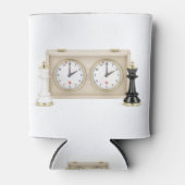 Schachkönige und Schachuhr Dosenkühler (Vorderseite)