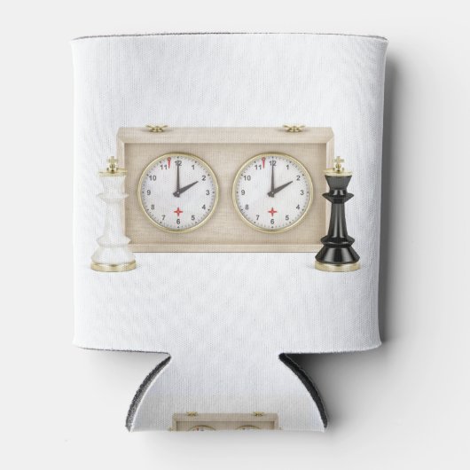 Schachkönige und Schachuhr Dosenkühler (Vorderseite)