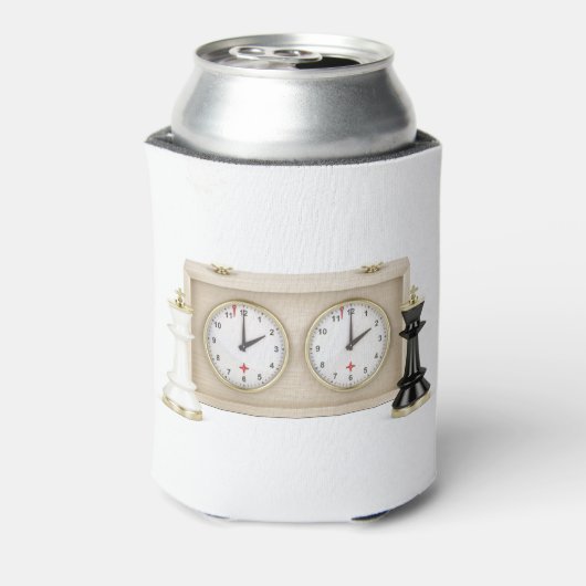 Schachkönige und Schachuhr Dosenkühler (Kanne Rückseite)