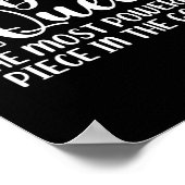 Schachkönigin das mächtigste Stück Poster (Ecke)