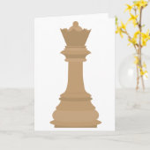 Schachkönigin Karte (Gelbe Blume)