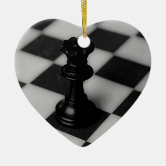 Schachkönigin Keramikornament (Vorne)