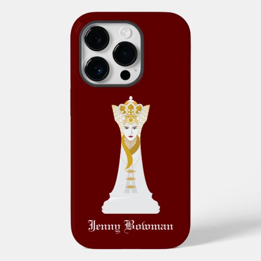 Schachkönigin / Personalisiert Name Case-Mate iPho iPhone Hülle (Rückseite)
