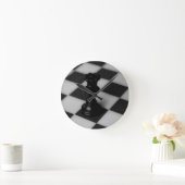 Schachkönigin Runde Wanduhr (Zuhause)