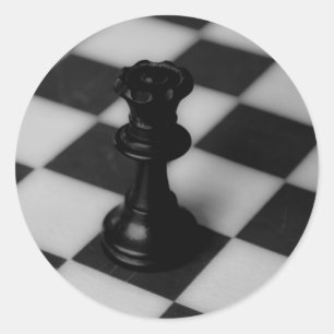 Schachkönigin Runder Aufkleber