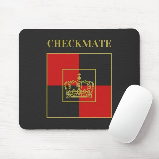 Schachkronengold schwarz mousepad (Mit Mouse)