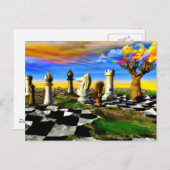 Schachkunst Postkarte (Vorne/Hinten)