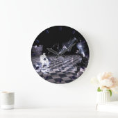 Schachkunstakryllische Wall-Uhr Große Wanduhr (Zuhause)