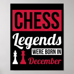 Schachleder waren im Dezember Geburtstagsgeschenk Poster
