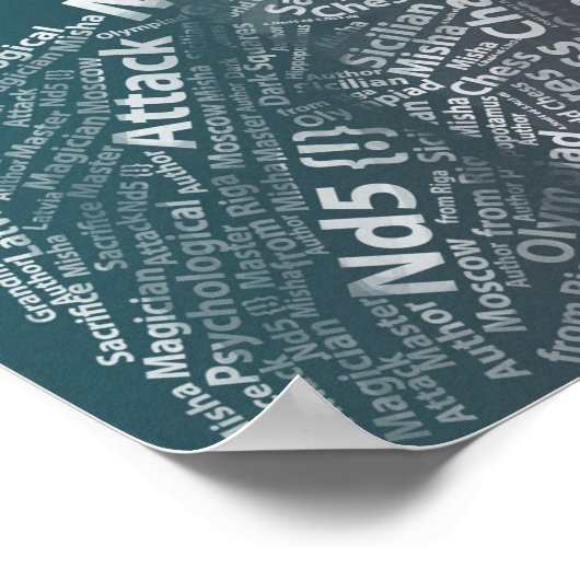 Schachlegende: Mikhail Tal Poster (Ecke)