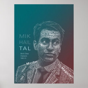 Schachlegende: Mikhail Tal Poster