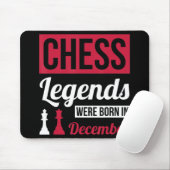 Schachlegenden waren im Dezember geboren Geburtsta Mousepad (Mit Mouse)