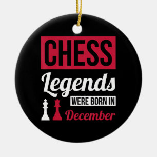 Schachlegenden wurden im Dezember zum Geburtstagsg Keramik Ornament