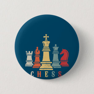 Schachliebhaber Schachspiel Schachmatt-Geschenk Button