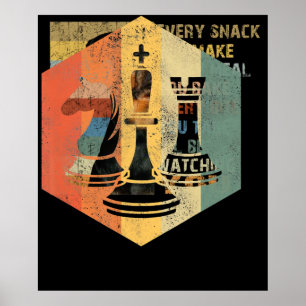 Schachliebhaber   Springer König Turm Schach Bunte Poster