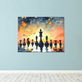 Schachmagie Leinwanddruck (Insitu (Holzboden))