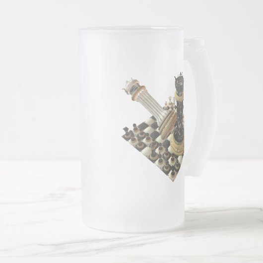 SchachManiac Mattglas Bierglas (VorderseiteRechts)