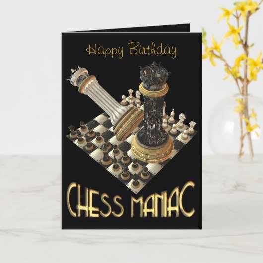 Schachmaniacs Karte (Gelbe Blume)