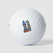 Schachmänner Golfball (Vorderseite)
