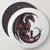 Schachmatt im Drachen-Schach Button (Vorne & Hinten)