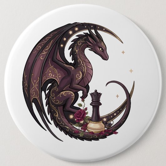 Schachmatt im Drachen-Schach Button (Vorderseite)
