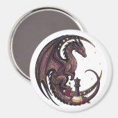 Schachmatt im Drachen-Schach Magnet (Vorderseite/Rückseite)