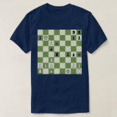 Schachmatt in 3 Moves Schachbrett mit Schachübung T-Shirt (Design vorne)