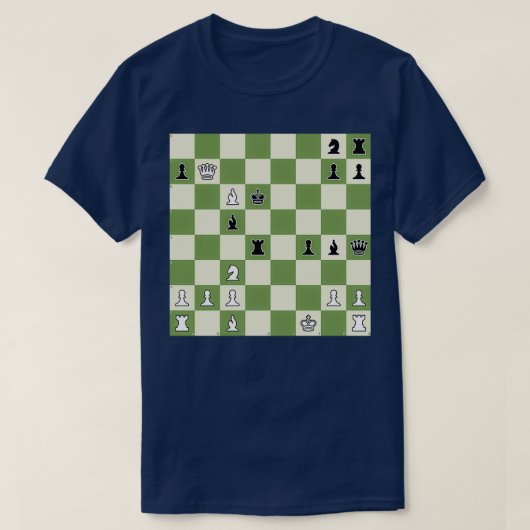 Schachmatt in 3 Moves Schachbrett mit Schachübung T-Shirt (Design vorne)