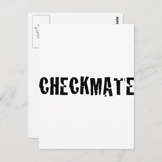 Schachmatt Postkarte (Vorne/Hinten)