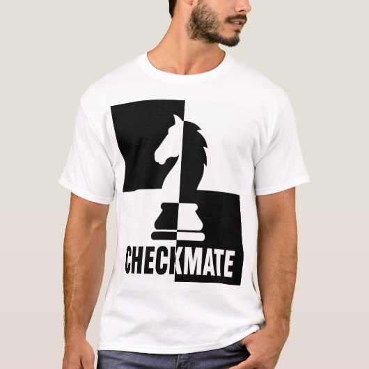 Schachmatt Schach Springer T-Shirt (Vorderseite)