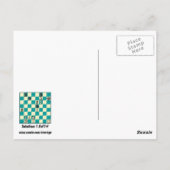 Schachmatte in 1 Rätsel #1 Postkarte (Rückseite)